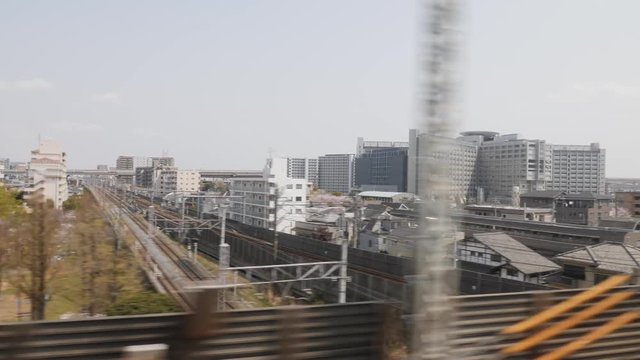Train ride along the prison Kosuge, where Ghosn was sitting in. Tokyo, Japan April 2019