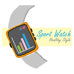 sport watch illustration cartoon character