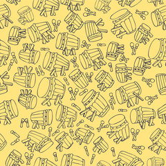 seamless pattern, cover of drums image