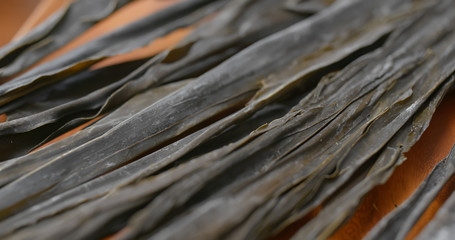 Heap of japanese dry konbu