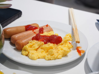 Breakfast of Asian style hotels for tourists