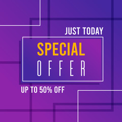 Special offer banner. Web banner for business promotion