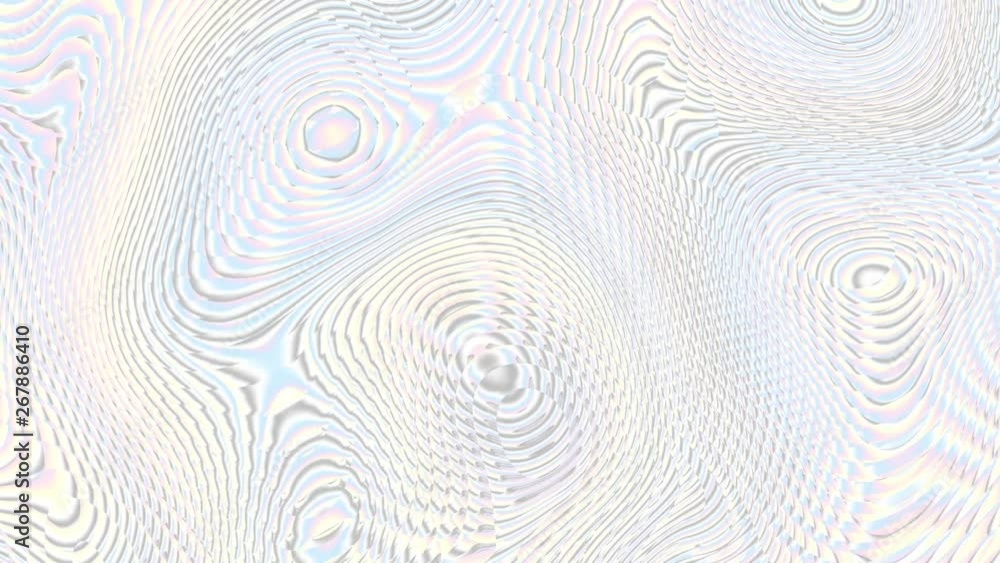 Poster moving random wavy texture. psychedelic animated background. transform abstract curved shapes. loopi