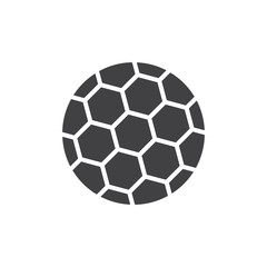Fototapeta premium Football ball vector icon. filled flat sign for mobile concept and web design. Soccer Ball glyph icon. Symbol, logo illustration. Pixel perfect vector graphics