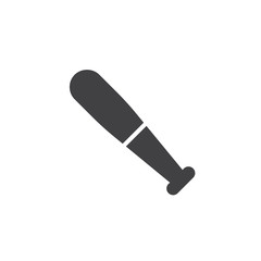 Baseball bat vector icon. filled flat sign for mobile concept and web design. American baseball sport glyph icon. Symbol, logo illustration. Pixel perfect vector graphics