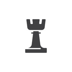 Chess Rook vector icon. filled flat sign for mobile concept and web design. Chess piece rook glyph icon. Symbol, logo illustration. Pixel perfect vector graphics