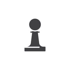Chess pawn vector icon. filled flat sign for mobile concept and web design. Chess piece glyph icon. Strategy symbol, logo illustration. Pixel perfect vector graphics