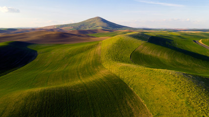 Obraz premium Long Shadows at Steptoe Butte Palouse Region Sunset