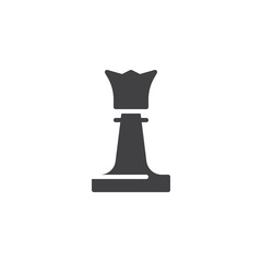 Queen chess piece vector icon. filled flat sign for mobile concept and web design. Chess queen glyph icon. Symbol, logo illustration. Pixel perfect vector graphics