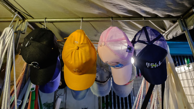 Hat shop in Sikhio night market a famous night market