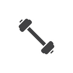 Fitness Dumbbell vector icon. filled flat sign for mobile concept and web design. Gym Barbell glyph icon. Symbol, logo illustration. Pixel perfect vector graphics