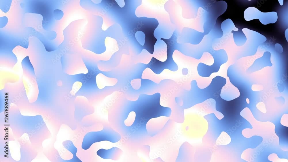 Poster moving random wavy texture. psychedelic animated background. transform abstract curved shapes. loopi