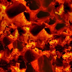 Embers glowing texture background. Seamless pattern.