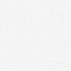 Abstract white labyrinth background. Seamless pattern.
