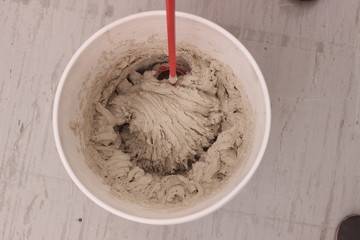 Mixing Thinset mortar
