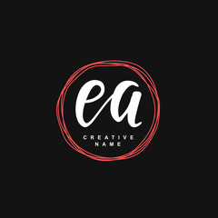E A EA Initial logo template vector. Letter logo concept
