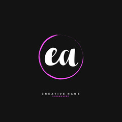 E A EA Initial logo template vector. Letter logo concept