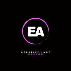E A EA Initial logo template vector. Letter logo concept