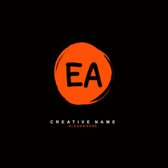 E A EA Initial logo template vector. Letter logo concept
