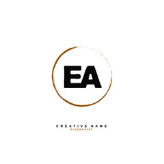 Obraz premium E A EA Initial logo template vector. Letter logo concept
