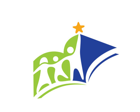 Reaching Star Education Logo In White Background Illustration