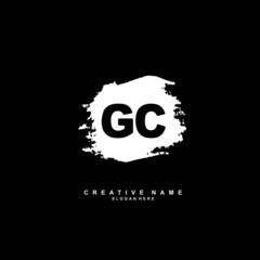 G C GC Initial logo template vector. Letter logo concept