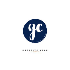 G C GC Initial logo template vector. Letter logo concept