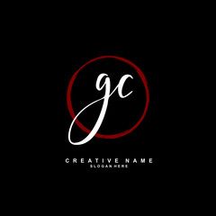 G C GC Initial logo template vector. Letter logo concept