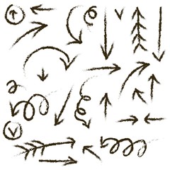 Set of arrows, symbols, hand-drawn.