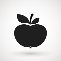 Apple fruit icon. Organic nutrition healthy food. Hand draw illustration. Apple Isolated on white background. - Vector.