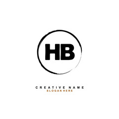 H B HB Initial logo template vector. Letter logo concept