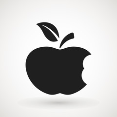 Apple fruit icon. Organic nutrition healthy food. Hand draw illustration. Apple Isolated on white background. - Vector.