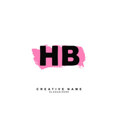 H B HB Initial logo template vector. Letter logo concept