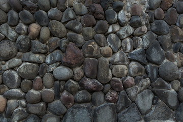 Wall of irregular stones