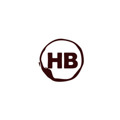 H B HB Initial logo template vector. Letter logo concept