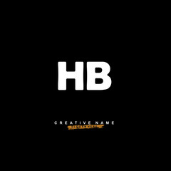H B HB Initial logo template vector. Letter logo concept