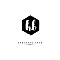 H B HB Initial logo template vector. Letter logo concept