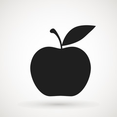 Apple fruit icon. Organic nutrition healthy food. Hand draw illustration. Apple Isolated on white background. - Vector.