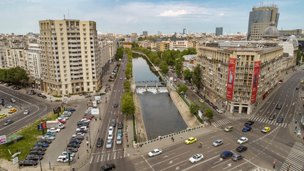 Fototapeta na wymiar Aerial View of Bucharest downtown