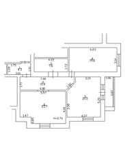 Floor plan 2d. Black&white floor plan. Floorplan. Blueprint.