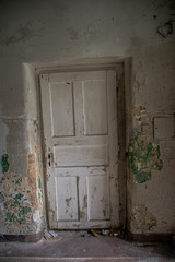 old wooden door in the room of the house