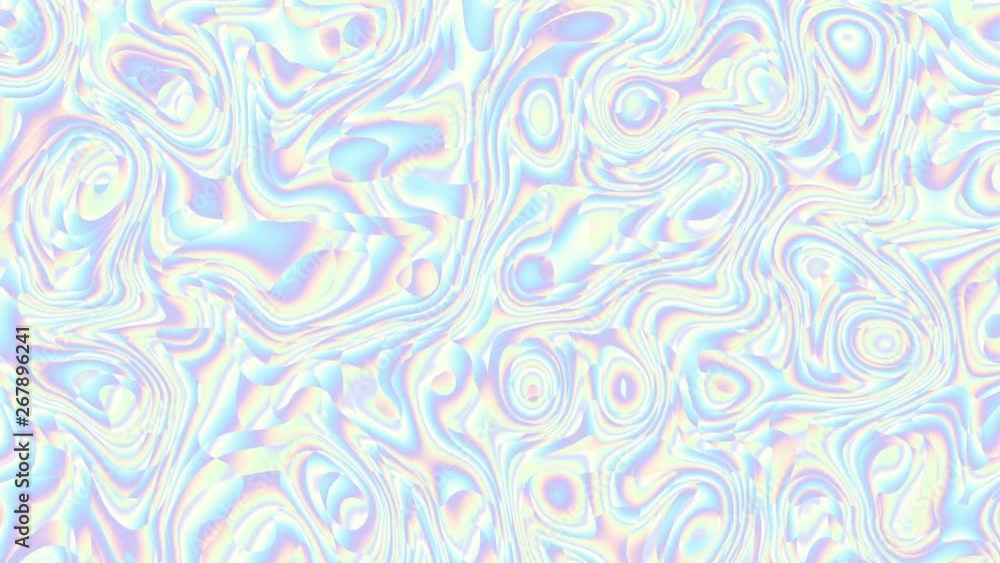 Poster Moving random wavy texture. Psychedelic animated background. Looping footage.