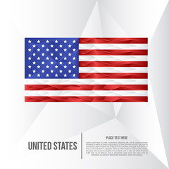 Modern United states low poly background