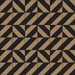 Geometric seamless pattern. Golden and black colors holiday collection. Merry Christmas and Happy New year. Abstract textured background design. Modern elegant wallpaper. Vector illustration.