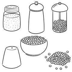 vector set of pepper