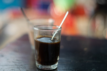 Coffee cup with clear coffee