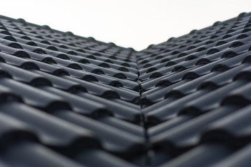 Naklejka premium Gray roof trough