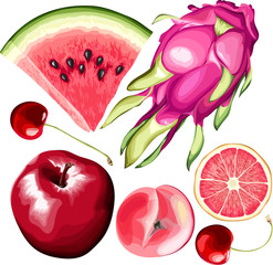 Pink fruit