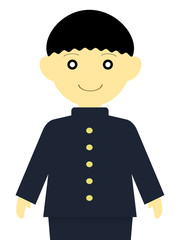 学生服を着た少年