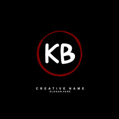 K B KB Initial logo template vector. Letter logo concept